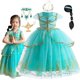 thumbnail image 2 of Vestido de princesa Jasmine para niñas, disfraz de Aladdín, trajes de tul tradicionales árabes para Halloween, juego de rol Fivean unisex, 2 of 2