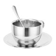 thumbnail image 2 of Coffee Mug, Double-Layer Milk Tea Cup Silver Elegant  For Milk , Water For Coffee Tea, Beer Silver, 2 of 8