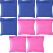 8 Pcs Mini Bean Bags for Tossing Games, 1.97 Inches Canvas Bags | Mini Cornhole Bags, Small Bean Bag Toss for Outdoor Sports, Gatherings, Party DIY Crafts - Blue, Red