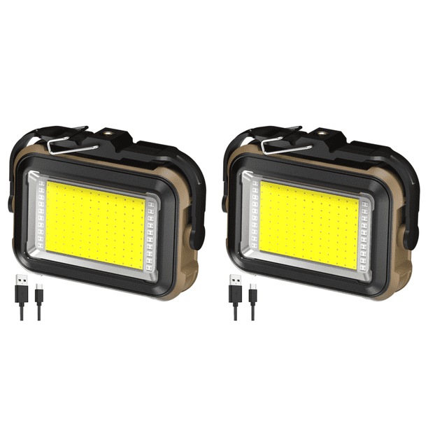 Luz de trabajo solar con carga USB y pantalla de alimentación, resistente al agua IPX4 (COB)