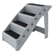 Angle View: petmaker indoor/outdoor folding plastic pet stairs