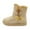 Beige, variant on LAVRA Girls Classic Booties Faux Fur Lined Winter Snow Boots