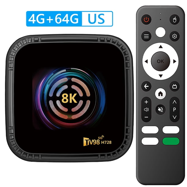 14 Smart TV Box 4G 64G Media Player 8K HD Con Remoto (EE. UU.)