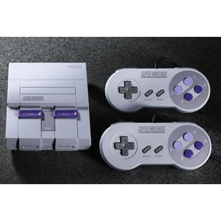 Restored Nintendo Super NES Classic Console System W/ 2 Controllers & Cables (Refurbished)