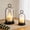 Black, variant on Metal Candle Holder, 5"&4" Wide Hurricane Glass Candle Holders with Handmade Glass Dome, Hanging Brass Candle Lantern for Pillar Candles, Table Coffee Decor, Interior Decoration (Not Included Candles