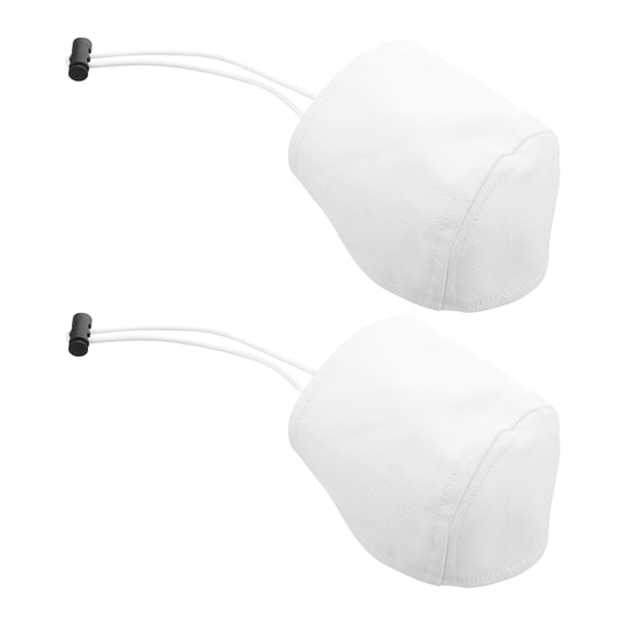 LOLIPPYY 2Pcs White Shoe Heel Protector Covers with Adjustable Buckle for Comfortable Wear