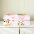 thumbnail image 4 of lokua Cute Corgi Dog Throw Blanket 40x50 inch for Kids Boys Girls,Cartoon Puppy Dog Fleece Blanket,Pet Dogs Flannel Blanket,Love Heart Bed Blanket for Kids Child,Lightweight, 4 of 6