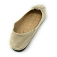 thumbnail image 5 of Victoria K Women's Foldover Sueded Faux Fur Gold Bow Ballerina Flats, 5 of 7