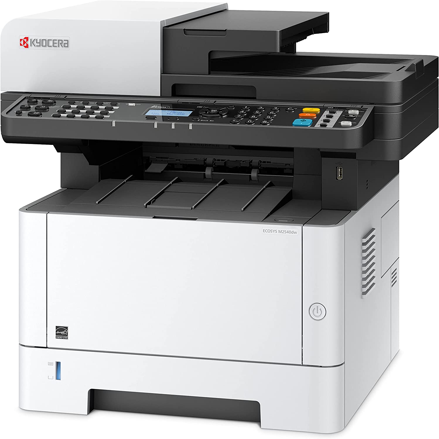 Kyocera ECOSYS M2540dw Monochrome Laser Multifunction Printer – 42 ppm, Copy/Print/Scan/Fax, Duplex, 2 Trays, Wireless