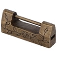 thumbnail image 4 of Chinese Antique Lock, Retro Classic Pattern Brass 2x0.8in Horizontal Padlock for Boxes, 4 of 8