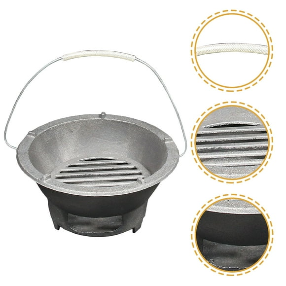 OULII Outdoor Cast Iron Charcoal Stove Barbecue Stove Iron Multi 1Pcs