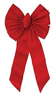 Holiday Trim 7355 6 Loop Red Velvet Bow 14"W x 28"L x 4", Pack of 12