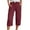 Red, variant on Glisme Womens Pants Fashion Straight Leg Casual Pants High Waist Sports Loose Pants Trend Trousers Brown