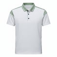 thumbnail image 4 of TKKCS Mens Color Block Performance Polo Shirts- Summer Business Casual Breathable Regular Fit Stretch Short Sleeve Polo White Size XL, 4 of 4