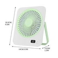 thumbnail image 4 of Taotanxi Rechargeable Portable Desk Fan, 6.5 Inch Small Personal Fan 4000mAh Battery Operated & USB Powered, Slim Silent, Foldable, 4 Speeds for Travel Office Indoor Outdoor Table Desktop (Green), 4 of 6