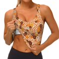thumbnail image 3 of Balery Hippie Ditsy Floral Sujetadores deportivos con espalda cruzada para mujer, acolchados, sin costuras, de alto impacto, ideales para yoga, gimnasio, entrenamiento y fitness.-, 3 of 8