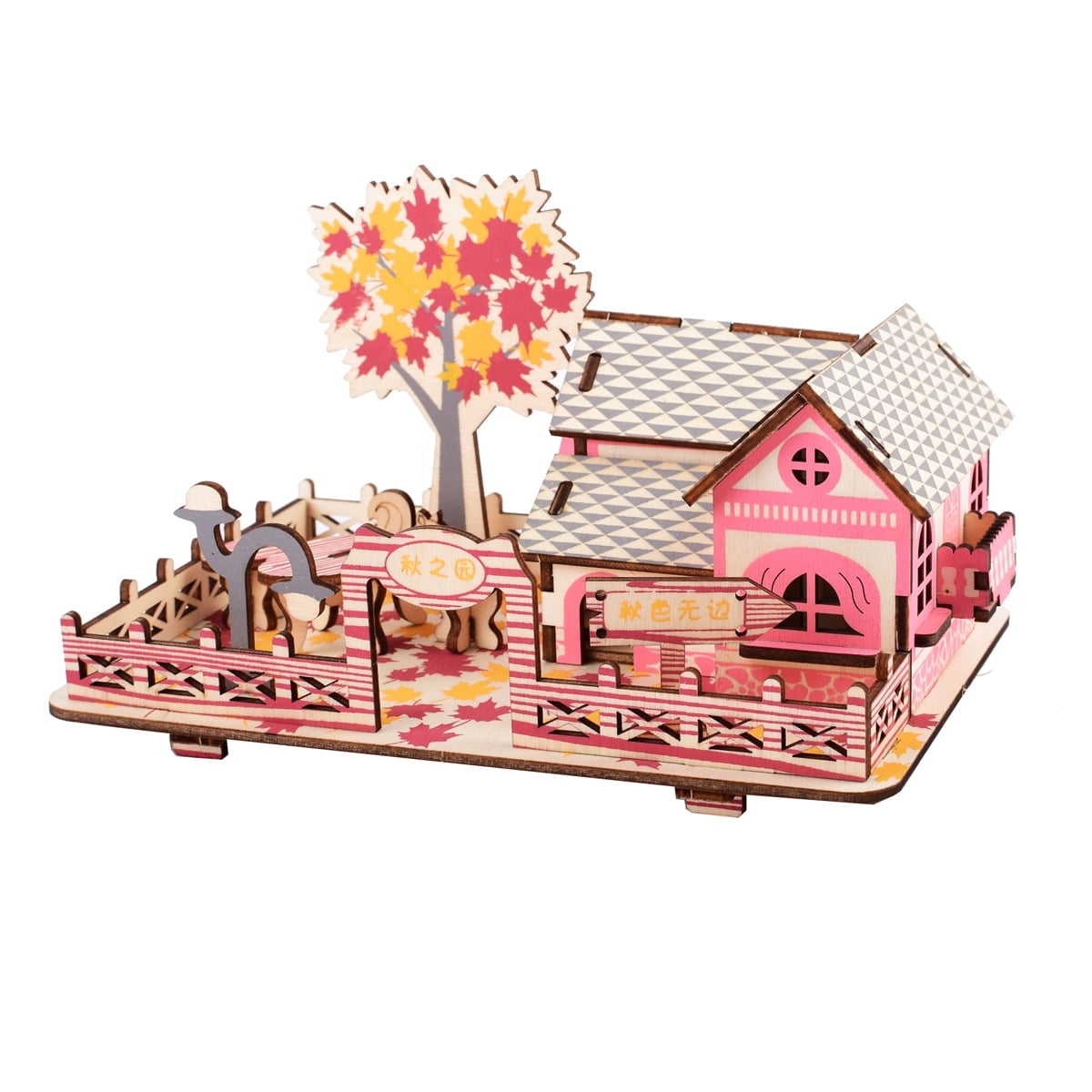 3D Wooden Puzzle Wooden Craft Kit Model Building Kits Assembled Construction Kits Educational