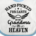 thumbnail image 4 of Inktastic Handpicked for Earth by My Grandma in Heaven Angel Wings Boys or Girls Baby Bib, 4 of 4