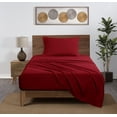 thumbnail image 3 of Mainstays Super Soft High Quality Brushed Microfiber Bed Sheet Set, Twin-XL, Red Sedona, 3 Piece, 3 of 14