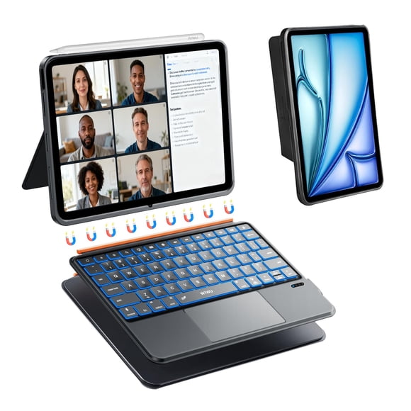 Funda con teclado WIWU para iPad de 11" magnética, desmontable y retroiluminada