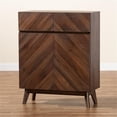 thumbnail image 2 of Baxton Studio Hartman Armoire à Chaussures en Bois Fini Noyer Brun, 2 of 11