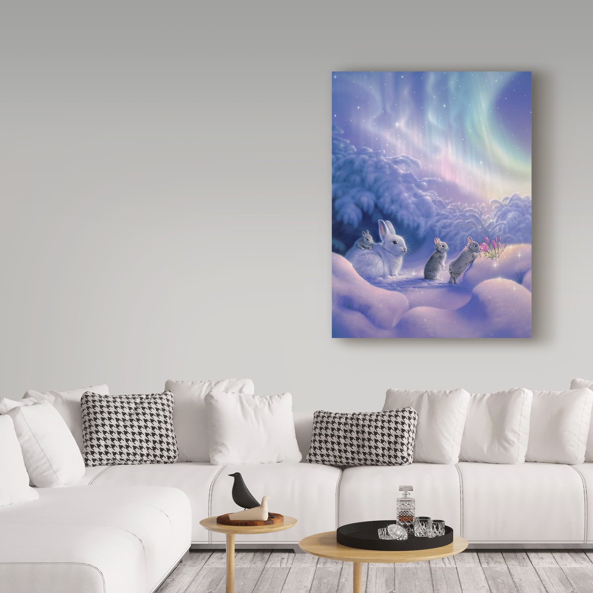 Trademark Fine Art 'Snuggle Bunnies' Canvas Art by Kirk Reinert