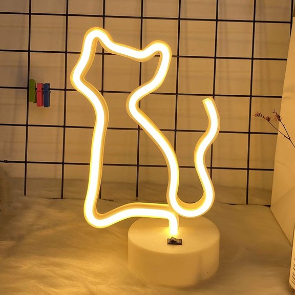 LINLIN Neon Night Light, LED Neon Signs Night Light Neon Lights Neon Lights for Kids Bedroom Battery USB Operated