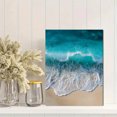 thumbnail image 2 of Turquoise Ocean Wave Beach Canvas Art，Aerial View Coastal Decor for Home Vacation Rental, 2 of 8