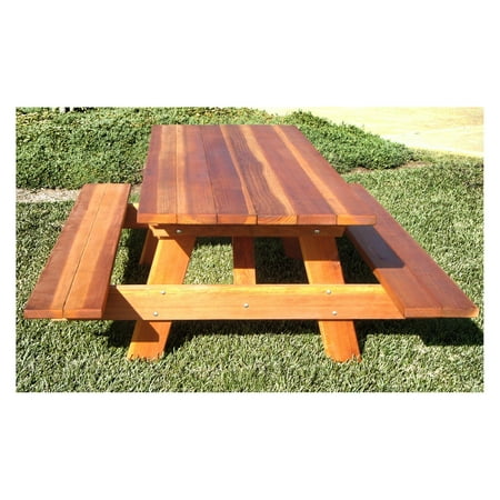Best Redwood Traditional Picnic Table
