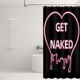 thumbnail image 3 of Get Naked Shower Curtain, Black Shower Curtain, Adult Shower Curtain Set Waterproof Bath Curtain Kids Bathroom Decor with 12 Hooks, 72x72 inches, 3 of 6