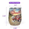 thumbnail image 5 of Be My Valentine's Maltese Truck Full of Love Flower Balloon 12oz Stainless Steel Wine Tumbler Insulated Cup with Lid Maltese Dog Lover Gifts Idea - 02029, 5 of 5