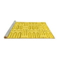 thumbnail image 2 of Ahgly Company Machine Washable Indoor Square Solid Yellow Modern Area Rugs, 8' Square, 2 of 4