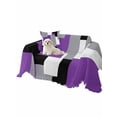 thumbnail image 2 of Purple Grey Black Geometric Couch Cover for 2 Cushion Couch, Middle Century Art Abstract Aesthetics Washable Love Seat Sofa Covers Slipcover, Throw Sofa Covers for Pets, Furniture Protector 71"x102", 2 of 9