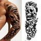 thumbnail image 3 of Kit Pegatinas Artísticas Tatuaje Temporal Brazo Corporal Con Calavera para Hombres Y Mujeres 170x480mm, 3 of 9