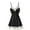Black, variant on Chemise Nightgowns For Women Satin Lace Trim Comfy Summer Sleep Dress Plus Size V-Neck Knee-Length Ultra Soft Breathable Sleepwear for Women with Adjustable Straps