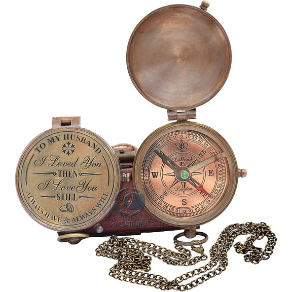 Nautical Compass, Gift for Husband,Anniversary,Wedding Gift for Him, Long Distance Boyfriend Gift, Fiance Gift I Miss You Long Distance Relationship Gift for Army Boyfriend Gift