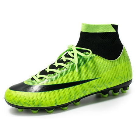 

Cyiecw Mens Soccer Cleats Boys Professional Spikes High-Top Football Shoes Youth Outdoor Indoor Turf Soccer Shoes