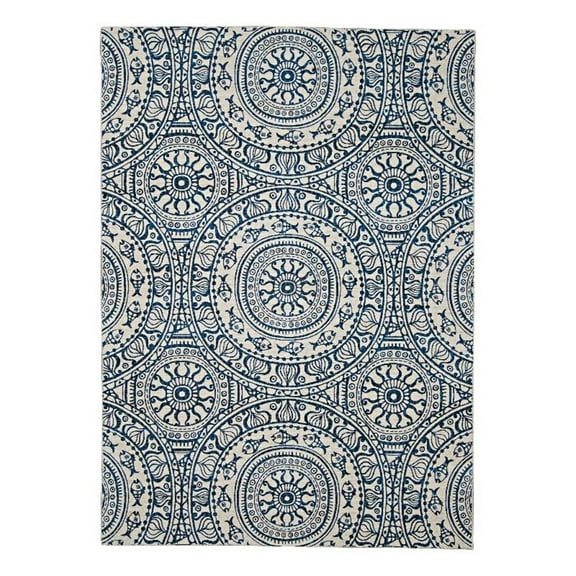 Linon Indoor Outdoor Machine Washable Doria Accent 3'x5' Rug in Smoke Gray
