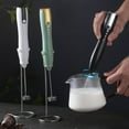 thumbnail image 1 of Espumador de leche de mano Espumador | Potente batidor de bebidas recargable USB de 600 mAh para café con leche Cappuccino Matcha Hot Chocolate | 3 velocidades ajustables | Plástico y acero, 1 of 9