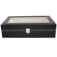 thumbnail image 3 of Ktaxon 6/10/12/20/24 Slot Wrist Watch Box Top Jewelry Storage Display Case Organizer, 3 of 7