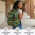 thumbnail image 5 of Uorisanigo Neon Dinosaur School Backpack Lightweight Hiking Daypack for Kids, Casual Schoolbag for Elementary Preschool, Large Capacity Daypack with Side Pocket for Travel, 5 of 7