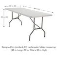 thumbnail image 3 of Rectangular Spandex Table Covers 4ft Fitted Tablecloth Wedding Event Patio Table Decorations Elastic Fabric Stretch Table Covers for 4 ft Folding Table (Black Polka Dot), 3 of 3