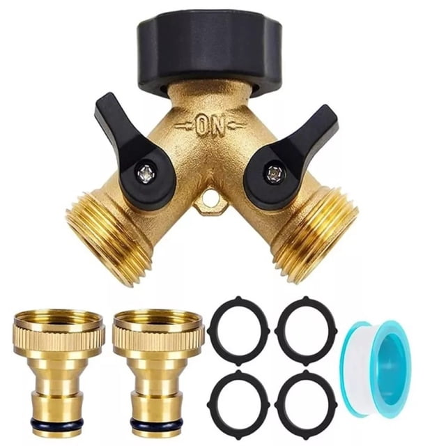 Brass Faucet Connector 3/4 Inch Water Supply Line Y Fitting for Plumbing Systems