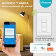 thumbnail image 4 of Apagador Inteligente Wifi On/off 3 Botones Alexa Google Tuya A30 Duosmart, 4 of 6