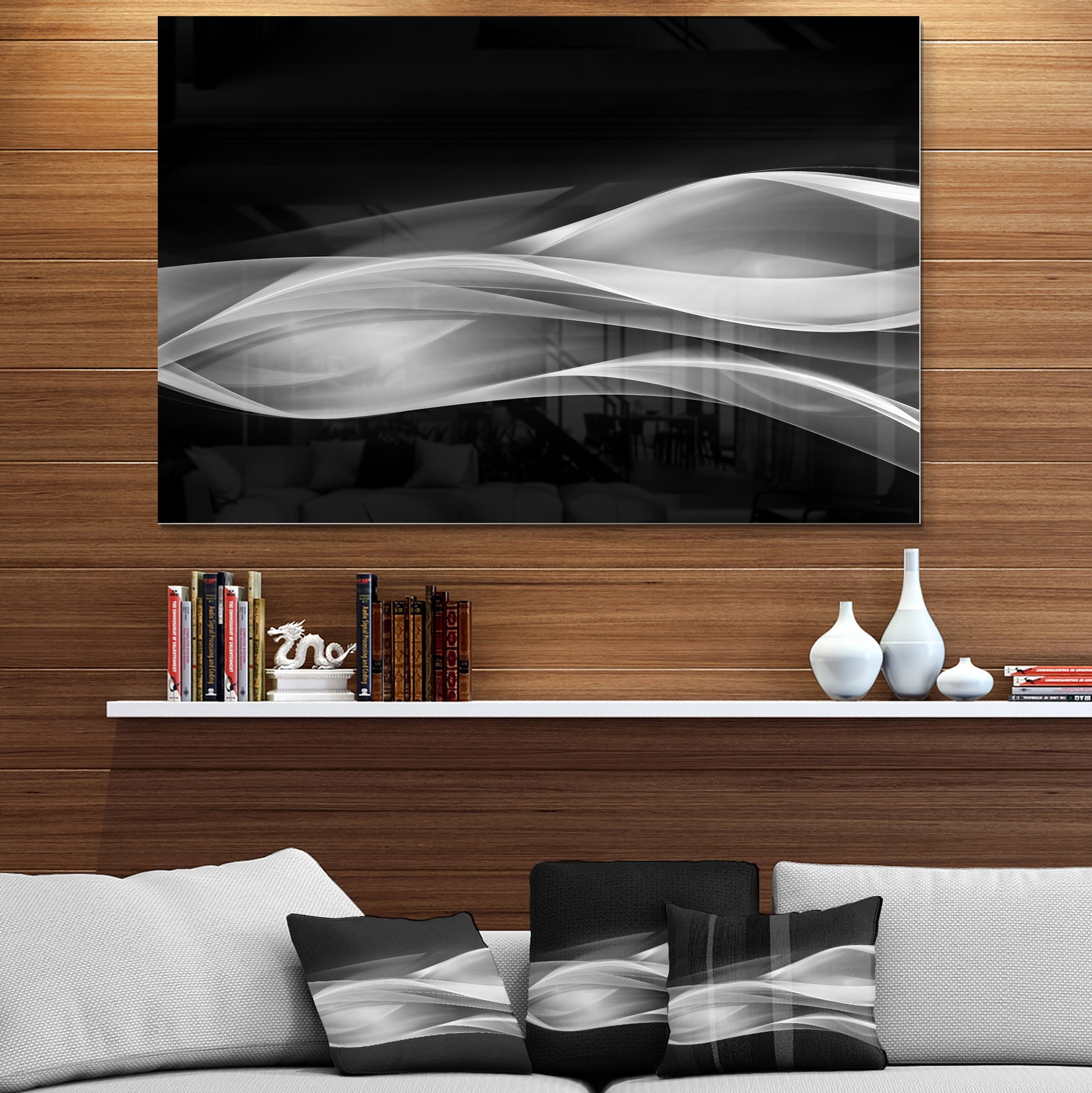 Designart 'Glittering Silver Pattern ' Abstract Metal Wall Art