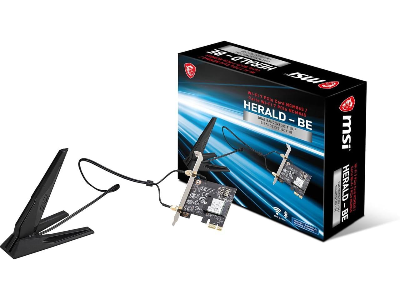 MSI - Brandclub - MSI HERALD-BE WIFI 7 MAX, NCM865 Tri-Band Wi-Fi