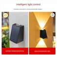 thumbnail image 4 of 2X Luz de Pared Exterior 2LED Impermeable Solar IluminacióN Ambiental Exterior Luces Blancas CáLidas Luces de JardíN LáMpara de Pared Exterior, 4 of 5