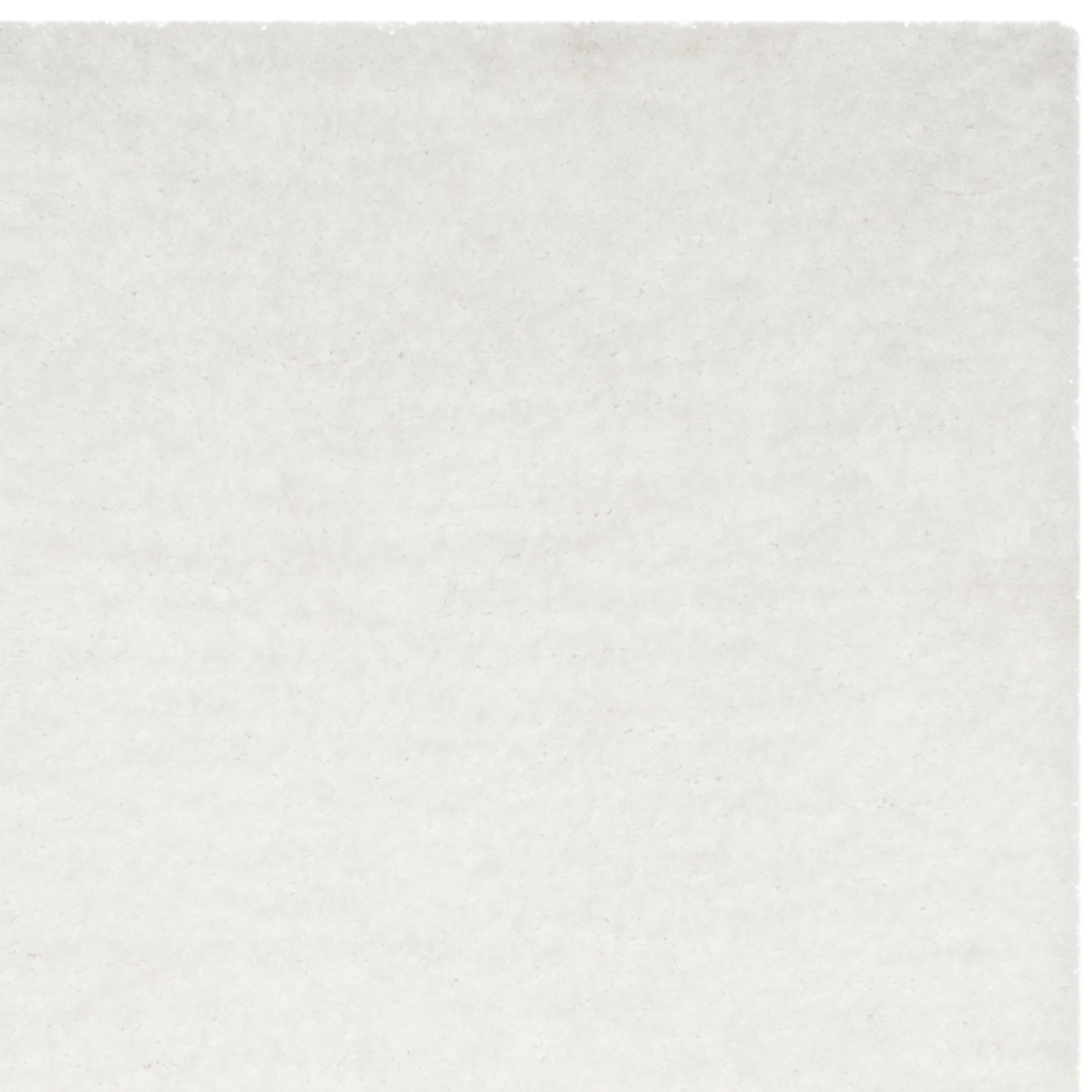 SAFAVIEH Sybella Solid Plush Polyester Sheep Shag Area Rug, Ivory, 6' x 9'