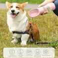 thumbnail image 4 of Dispensador de agua para mascotas al aire libre, botella portátil para PC, alimentador de vasos, suministros de viaje, jarra de almacenamiento Universal, accesorios para bebidas, color rosa Scienceny PT000621-02B, 4 of 7