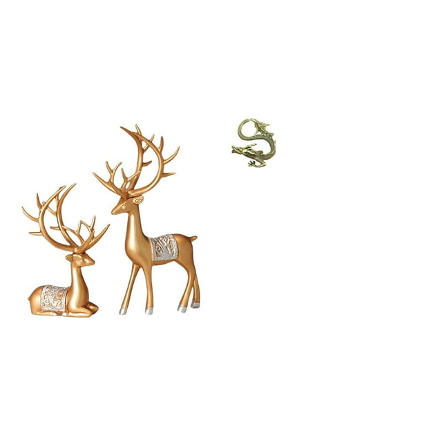 Escultura Coleccionable De Reno Europeo, Miniatura De Latón, Figura De Mascota De Té, Artesanía Para Amantes De Los Ciervos, Decoración Para El Hogar, La Oficina Y El Dormitorio, Año 2024